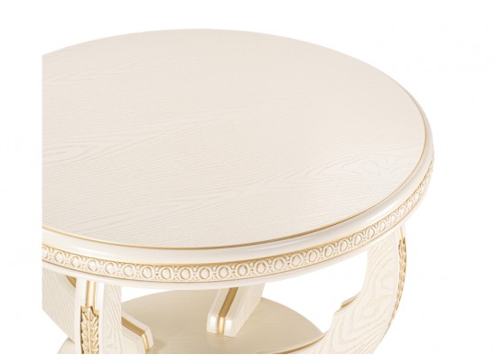 Журнальный столик Луис 70х52 слоновая кость / золото в Каменске-Уральском