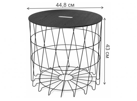 Журнальный столик Sheffilton SHT-CT41 сандал / черный муар в Каменске-Уральском