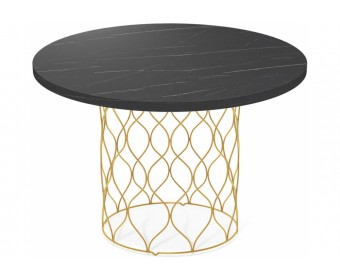 Журнальный столик Sheffilton SHT-TU49/ЛДСП 60 камень пьетра гриджио черный / золото
