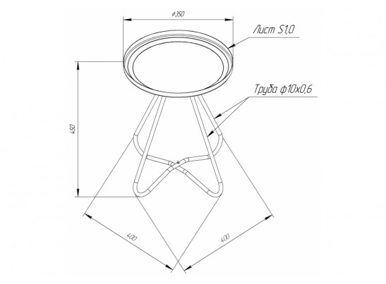 Журнальный столик SHT-CT3 черный муар в Каменске-Уральском