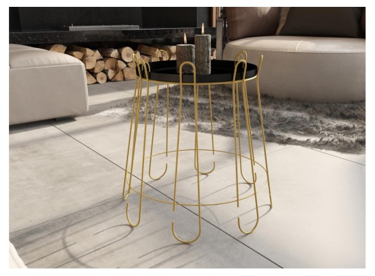 Журнальный столик SHT-CT6 золото / черный муар в Каменске-Уральском