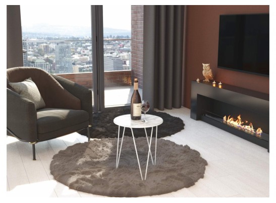 Кофейный столик SHT-CT27 белый мрамор / белый муар в Каменске-Уральском