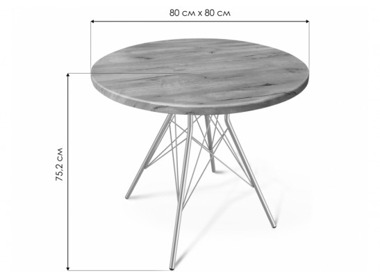 Деревянный стол SHT-TU2-1/80 МДФ черный / дуб тортуга в Каменске-Уральском