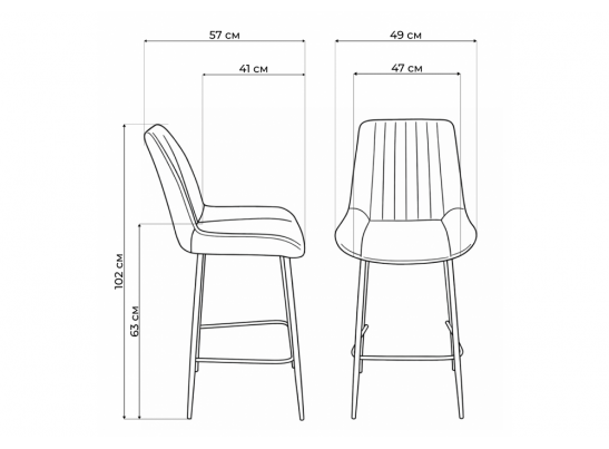 Полубарный стул Седа 360 темно-серый (zd 995) / золотой в Каменске-Уральском