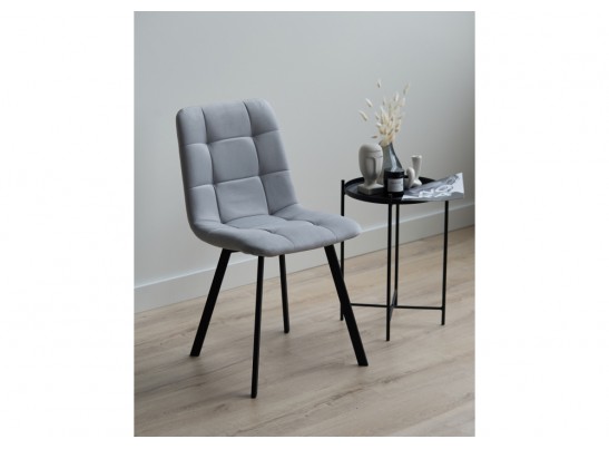 Стул на металлокаркасе Чилли светло-серый / черный в Каменске-Уральском