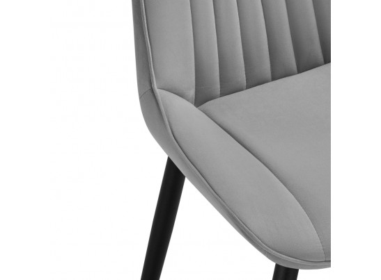 Комплект стульев Вейв 4 шт светло-серый / черный в Каменске-Уральском