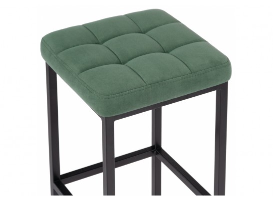 Барный стул Лофт микровелюр катания изумруд / черный матовый в Каменске-Уральском