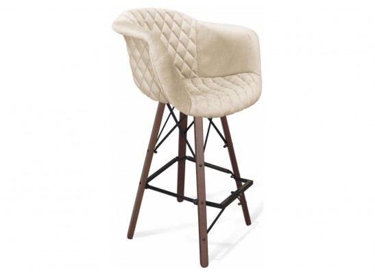 Барный стул Sheffilton SHT-ST31-С4/S80 кремовый / темный орех / черный в Каменске-Уральском