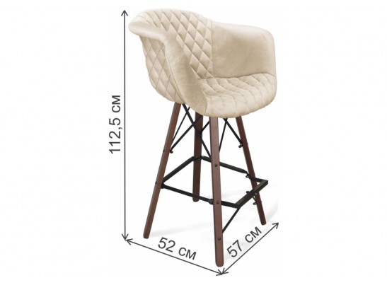 Барный стул Sheffilton SHT-ST31-С4/S80 кремовый / темный орех / черный в Каменске-Уральском