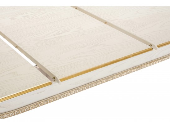 Деревянный стол Aviano 160(205)х100х76 молочный с патиной в Каменске-Уральском