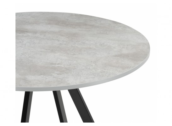 Деревянный стол Баргел 90х90х75 бетон / черный в Каменске-Уральском