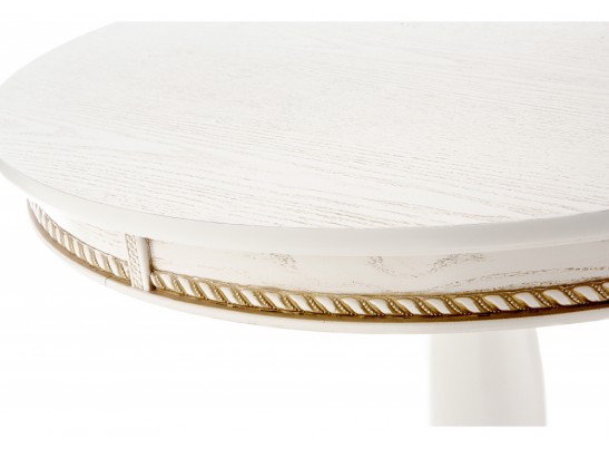 Деревянный стол Кантри 120 молочный / золотая патина в Каменске-Уральском