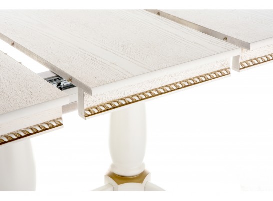 Деревянный стол Кантри 120 молочный / золотая патина в Каменске-Уральском