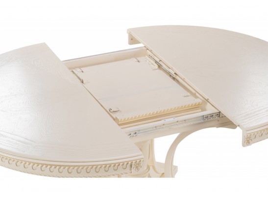 Деревянный стол Нозеан круглый бежевый / золото в Каменске-Уральском