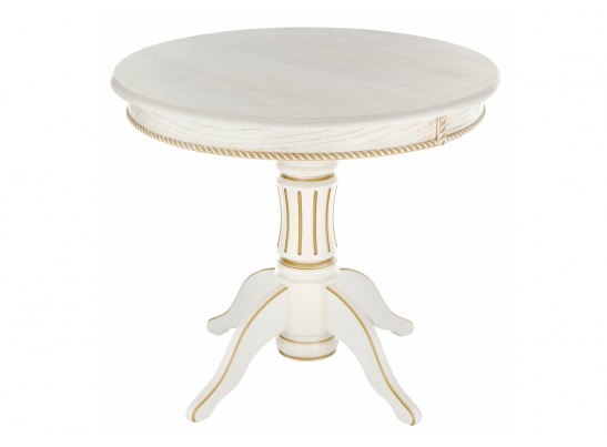 Деревянный стол Павия молочный / золото патина в Каменске-Уральском