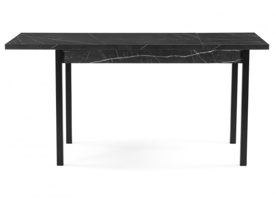 Деревянный стол Оригон 120(160)х70 файерстоун / черный матовый в Каменске-Уральском