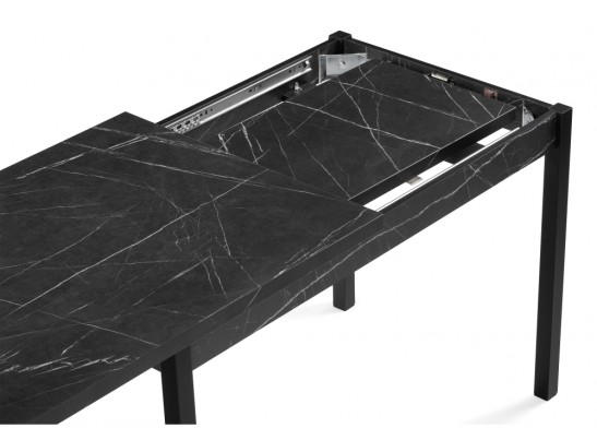 Деревянный стол Оригон 120(160)х70 файерстоун / черный матовый в Каменске-Уральском