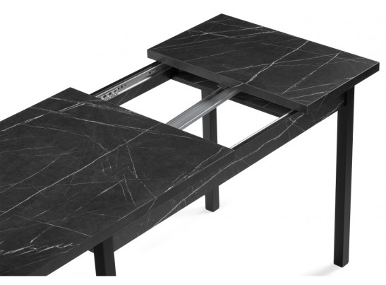 Деревянный стол Оригон 120(160)х70 файерстоун / черный матовый в Каменске-Уральском