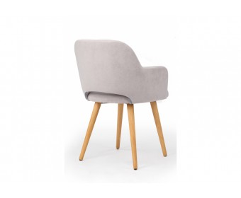 Деревянный стул Эолин 360  светло-серый (glory 36) / светлое дерево