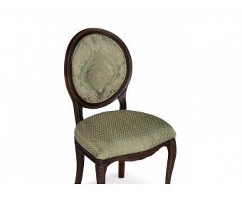 Деревянный стул Инои ткань soprano nefrit / ромб / миланский орех старение
