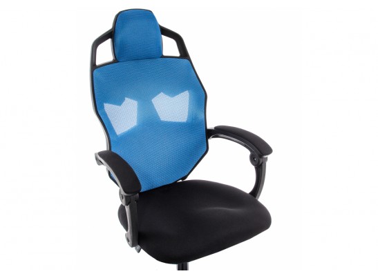 Компьютерное кресло Knight черное / голубое в Каменске-Уральском
