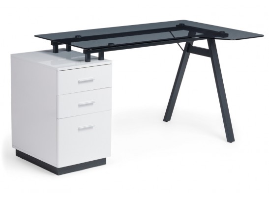 Компьютерный стол Torvi white / black в Каменске-Уральском