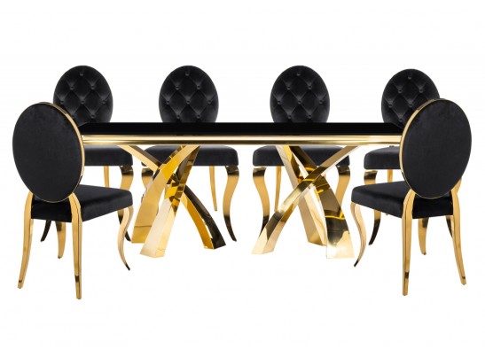 Обеденная группа Иге black / gold в Каменске-Уральском