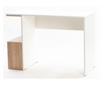 Письменный стол Дижон 110х50х75 белое тиснение / дуб сонома