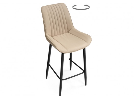 Полубарный стул Седа К крутящийся бежевый / черный в Каменске-Уральском