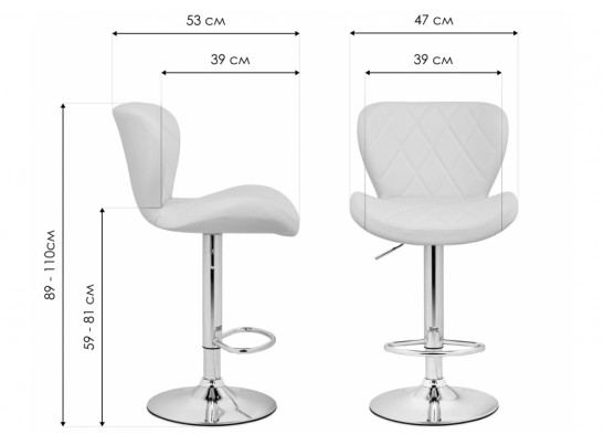 Барный стул Porch серый / черный в Каменске-Уральском