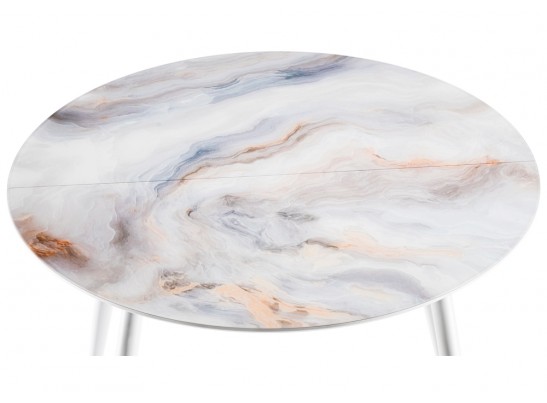 Стеклянный стол Кловис кианит / белый в Каменске-Уральском