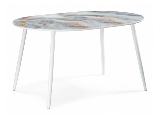 Стеклянный стол Кловис кианит / белый в Каменске-Уральском
