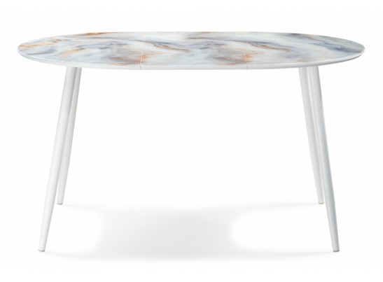 Стеклянный стол Кловис кианит / белый в Каменске-Уральском