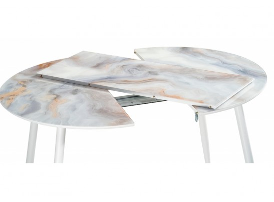 Стеклянный стол Кловис кианит / белый в Каменске-Уральском