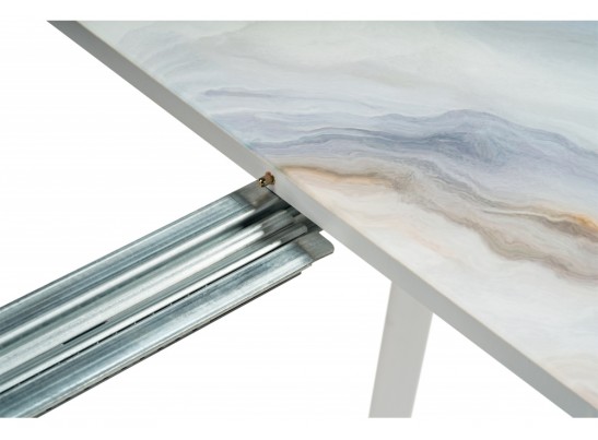 Стеклянный стол Кловис кианит / белый в Каменске-Уральском