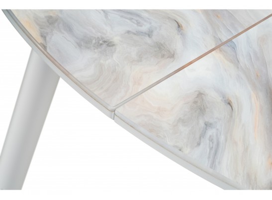 Стеклянный стол Кловис кианит / белый в Каменске-Уральском