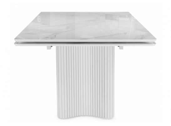 Стеклянный стол Мален 240x110 белый мрамор / белый в Каменске-Уральском