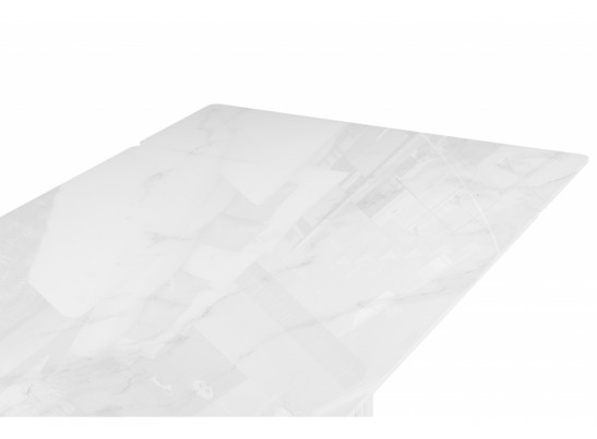Стеклянный стол Мален 240x110 белый мрамор / белый в Каменске-Уральском
