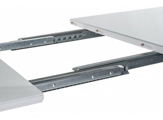 Стеклянный стол Серсея белый / дуб монтана в Каменске-Уральском