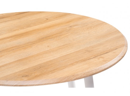 Деревянный стол Абилин 90х76 дуб вотан / белый матовый в Каменске-Уральском