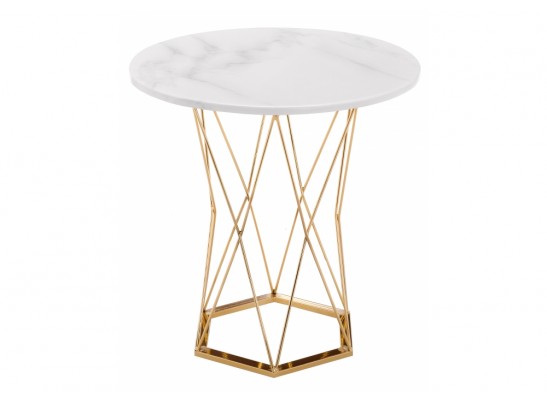 Стол Melan 60х70 white / gold в Каменске-Уральском