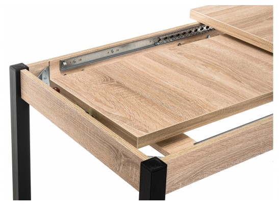 Стол Оригон 120(160)х70х77 сонома / черный матовый в Каменске-Уральском