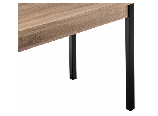 Стол Оригон 120(160)х70х77 сонома / черный матовый в Каменске-Уральском