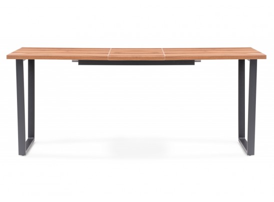 Стол раскладной Лота Лофт 140 25 мм дуб делано темный / черный матовый в Каменске-Уральском