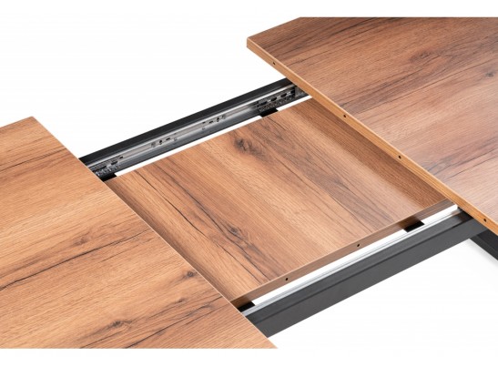 Стол раскладной Лота Лофт 140 25 мм дуб делано темный / черный матовый в Каменске-Уральском