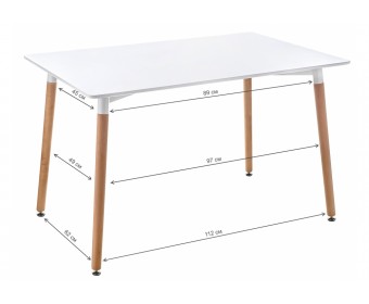 Стол Table 110х70х73 white / wood