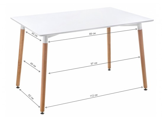 Стол Table 110 white / wood в Каменске-Уральском