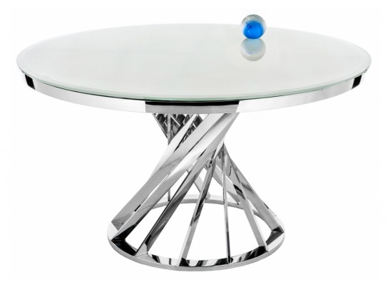 Стол Twist 130х74 steel / white в Каменске-Уральском