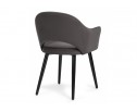 Стул на металлокаркасе Апри микровелюр графитовый / черный глянец в Каменске-Уральском