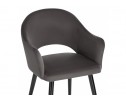 Стул на металлокаркасе Апри микровелюр графитовый / черный глянец в Каменске-Уральском